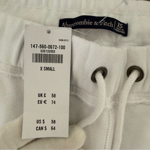 ABERCROMBIE & FITCH White Rainbow Side Stripe Jogger Pants Size XS NWT - Picture 6 of 14